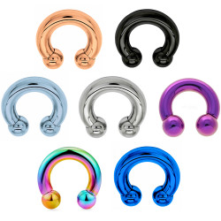 Surgical Steel 316L Big Size - Internally Threaded Circular Barbell (CBB) for 3.0 to 10.0mm Available size is 15mm and 19mm - Quality tested by Sheffield Assay Office England